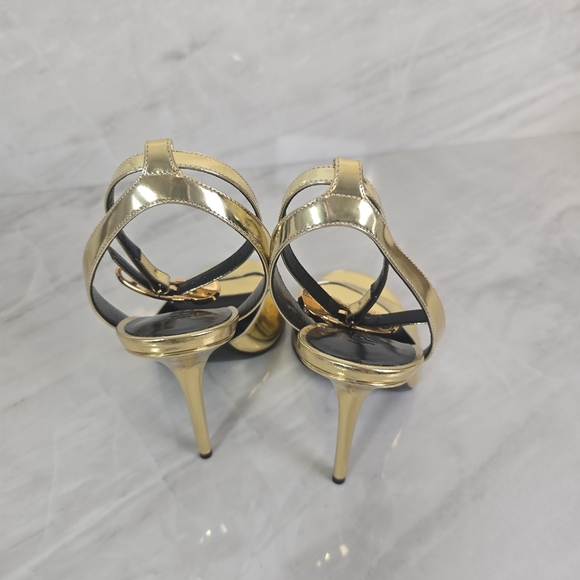 Versace Gold Safety Pin Heels - Picture 5 of 9